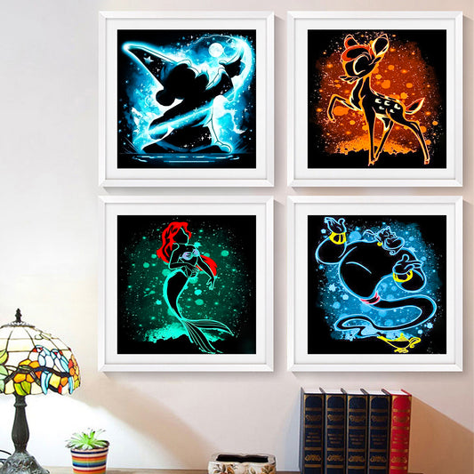 Disney - Full Round Diamond Painting - 30x30cm/4pack