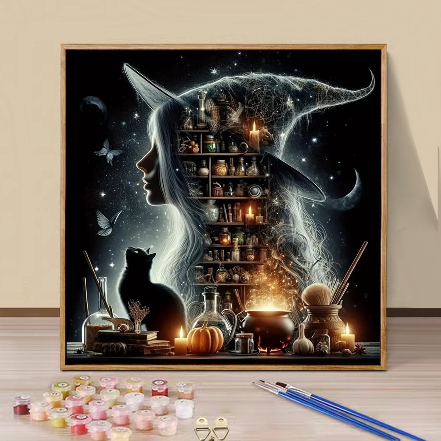 Witch- Paint by Numbers -40x40cm