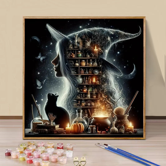 Witch- Paint by Numbers -40x40cm