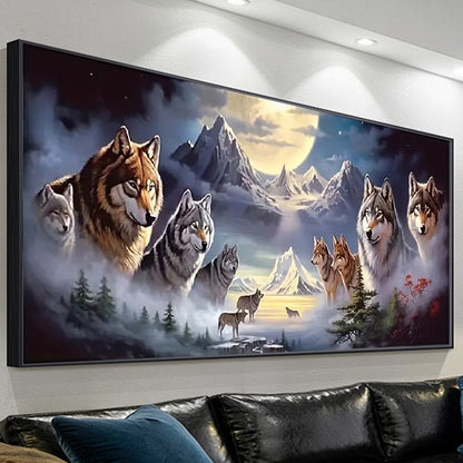 Wolf - Painting by Numbers -80x40cm