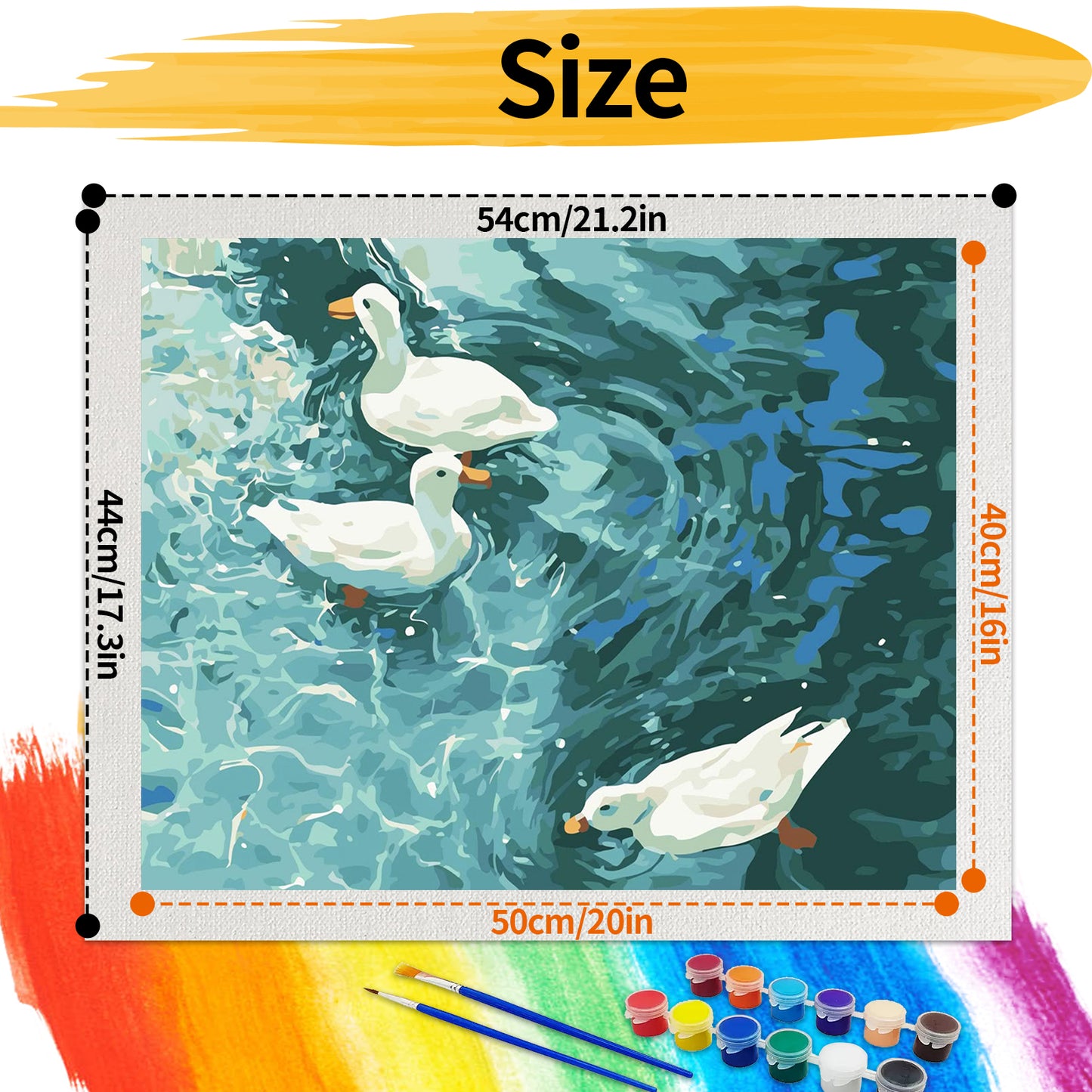 Duck - Paint by Numbers -50x40cm