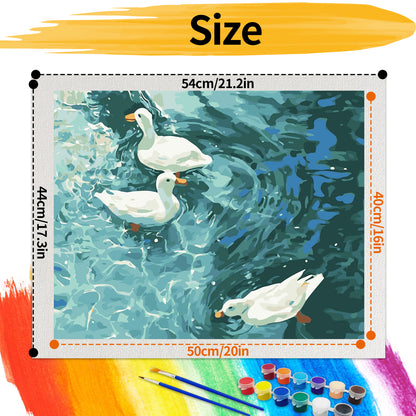 Duck - Paint by Numbers -50x40cm