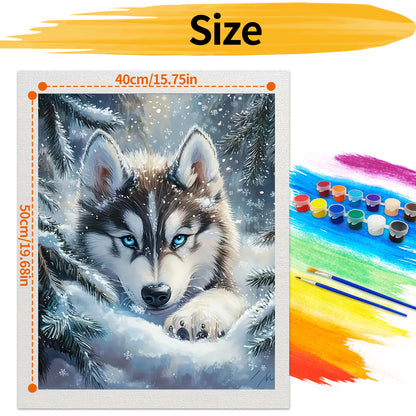 Wolf- Paint by Numbers -40x50cm