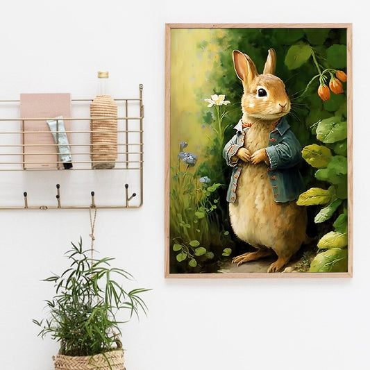 Rabbit - Full Round Diamond Painting - 30x40cm