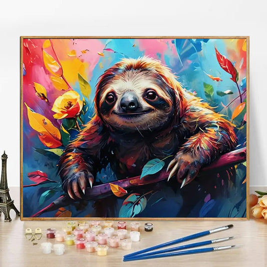 Sloth- Paint by Numbers -50x40cm