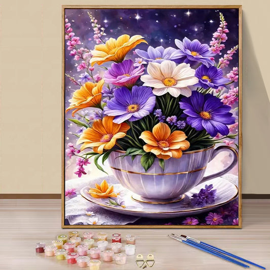 Purple Flower  - Paint by Numbers -40x50cm