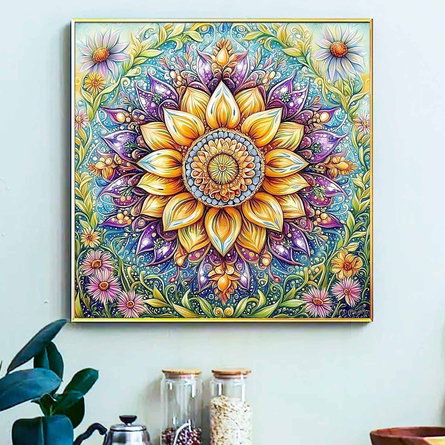 Flower- Painting by Numbers -40x40cm