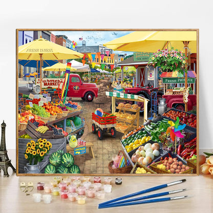 Market - Paint by Numbers -50x40cm