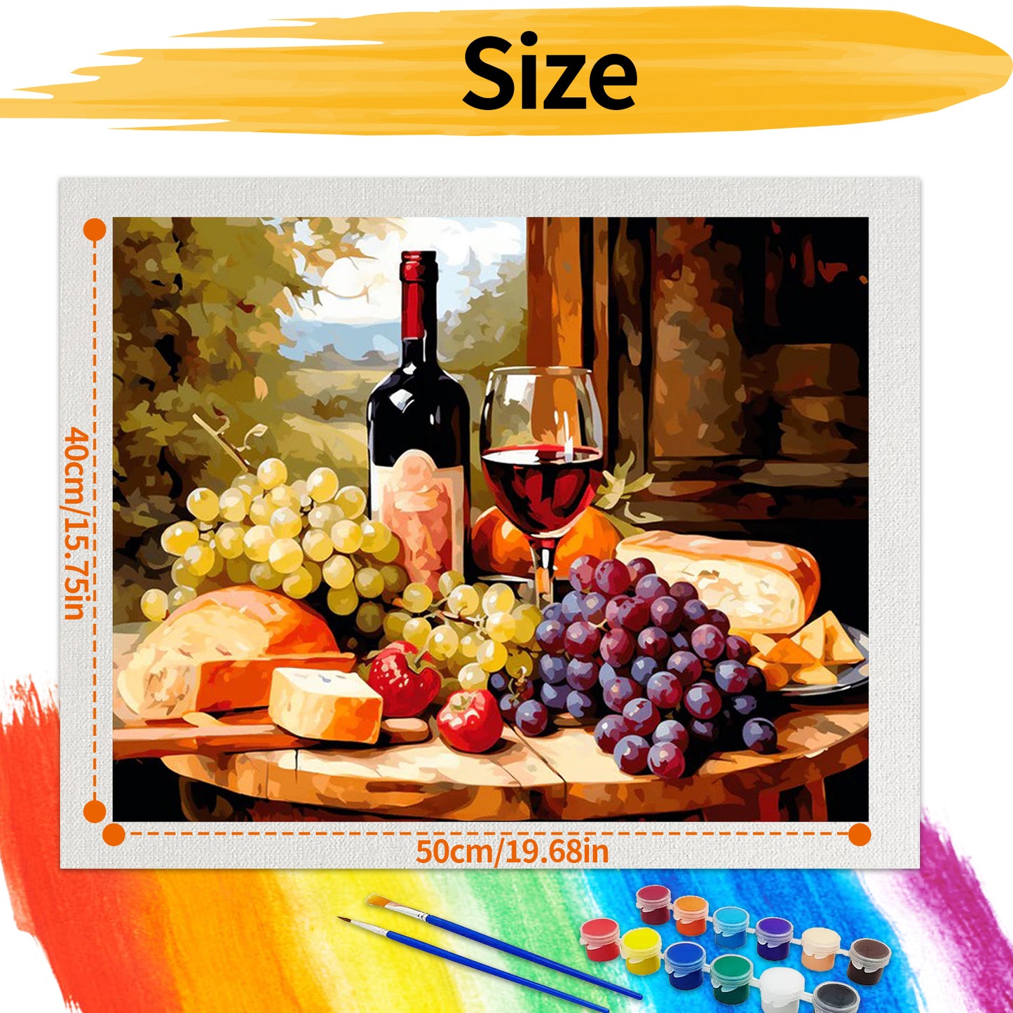 Grape - Paint by Numbers -50x40cm