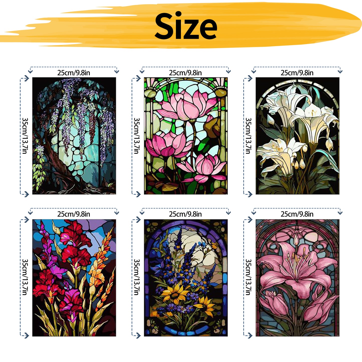 Flower - Paint by Numbers -25x35cm/6pcs