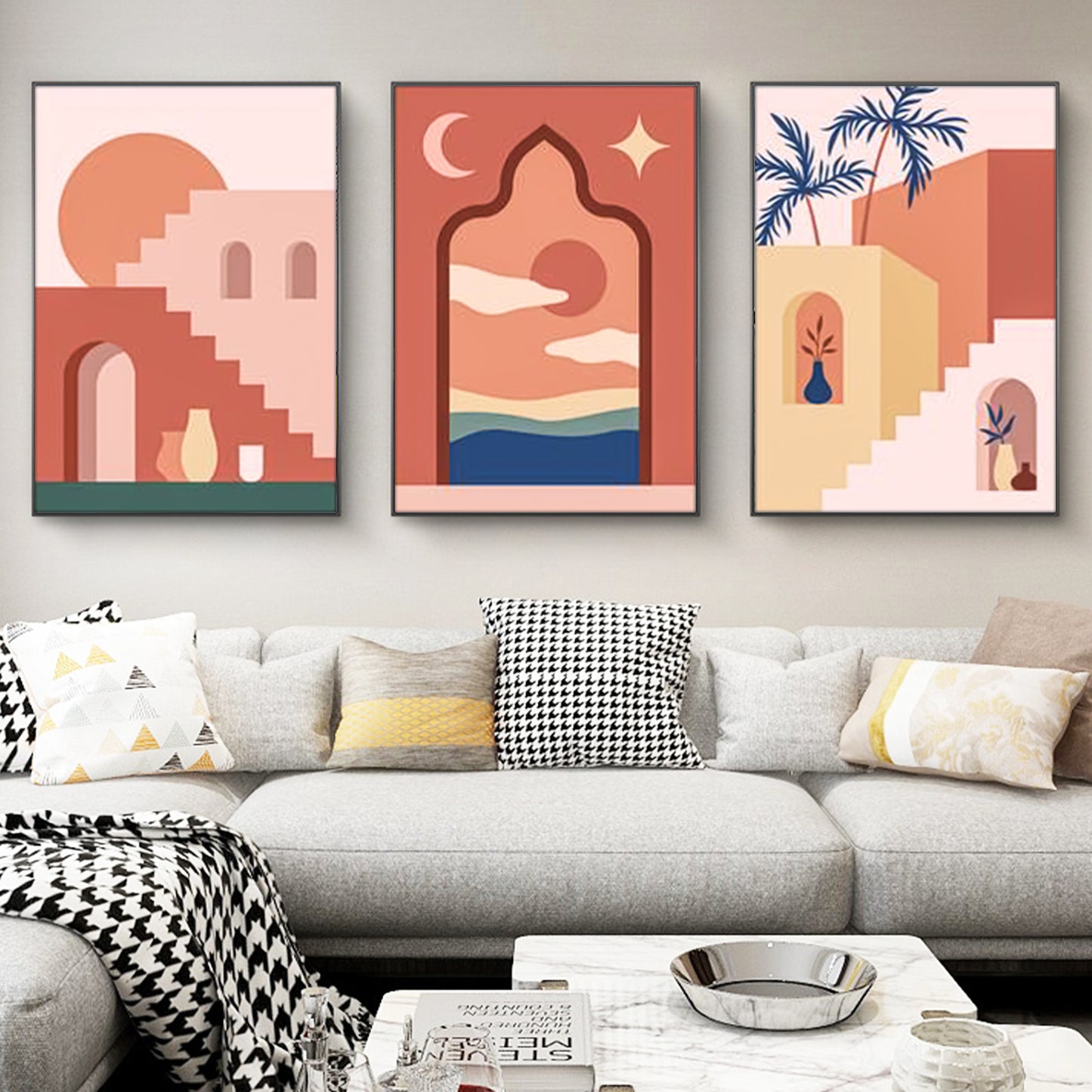 Pink House - Painting with Numbers -20x30cm -6 pack
