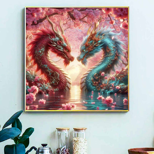 Dragon - Painting by Numbers -40x40cm