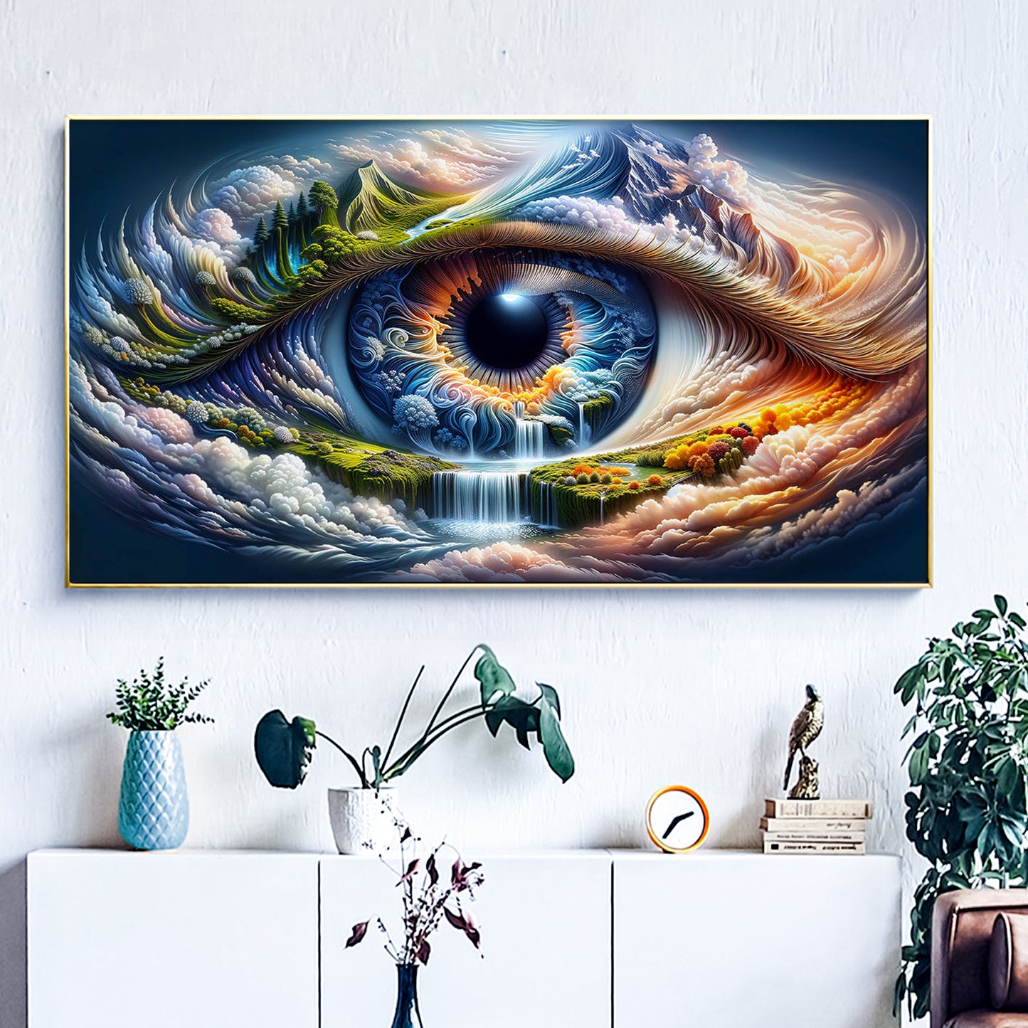 Natural eye - Full Round Diamond Painting - 70x40cm