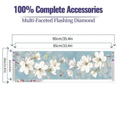 Plumeria- Full Round Diamond Painting - 90x30cm