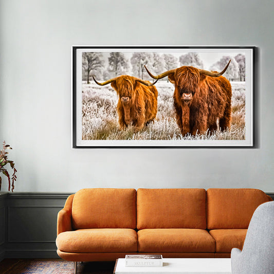 Cow - Full Round Diamond Painting - 70x40cm