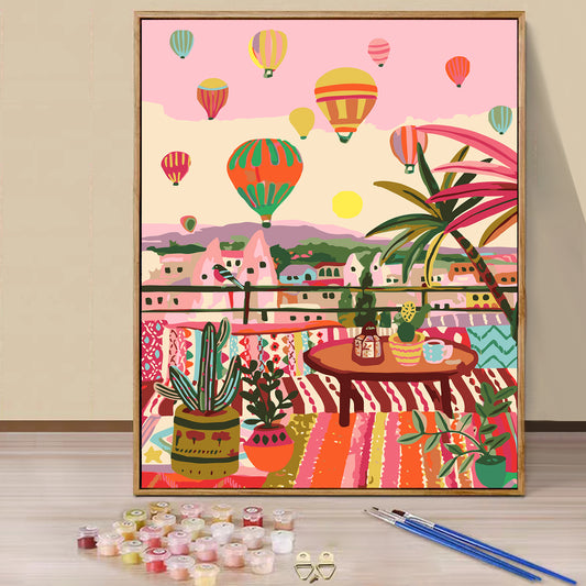 Hot Air Balloon- Painting with Numbers -40x50cm