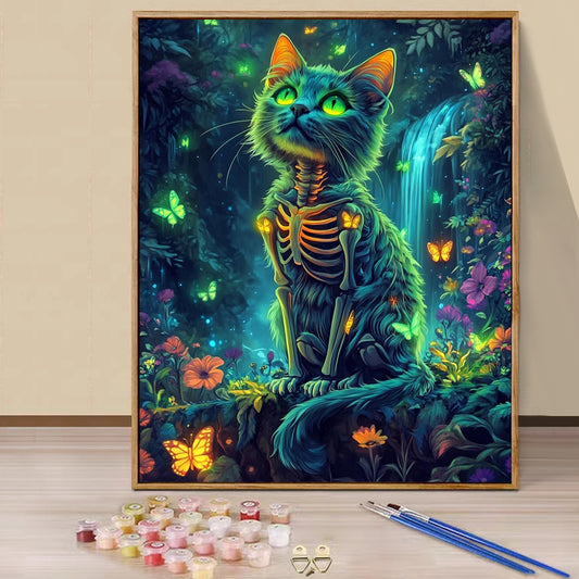 Skeleton kitten- Paint by Numbers -40x50cm