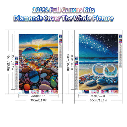 Seaside - Full Round Diamond Painting - 30x40cm -2 pack