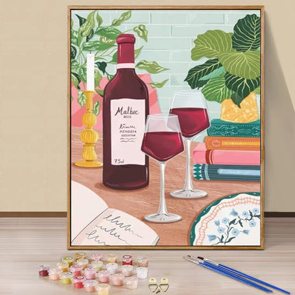 Wine - Paint by Numbers -25x35cm