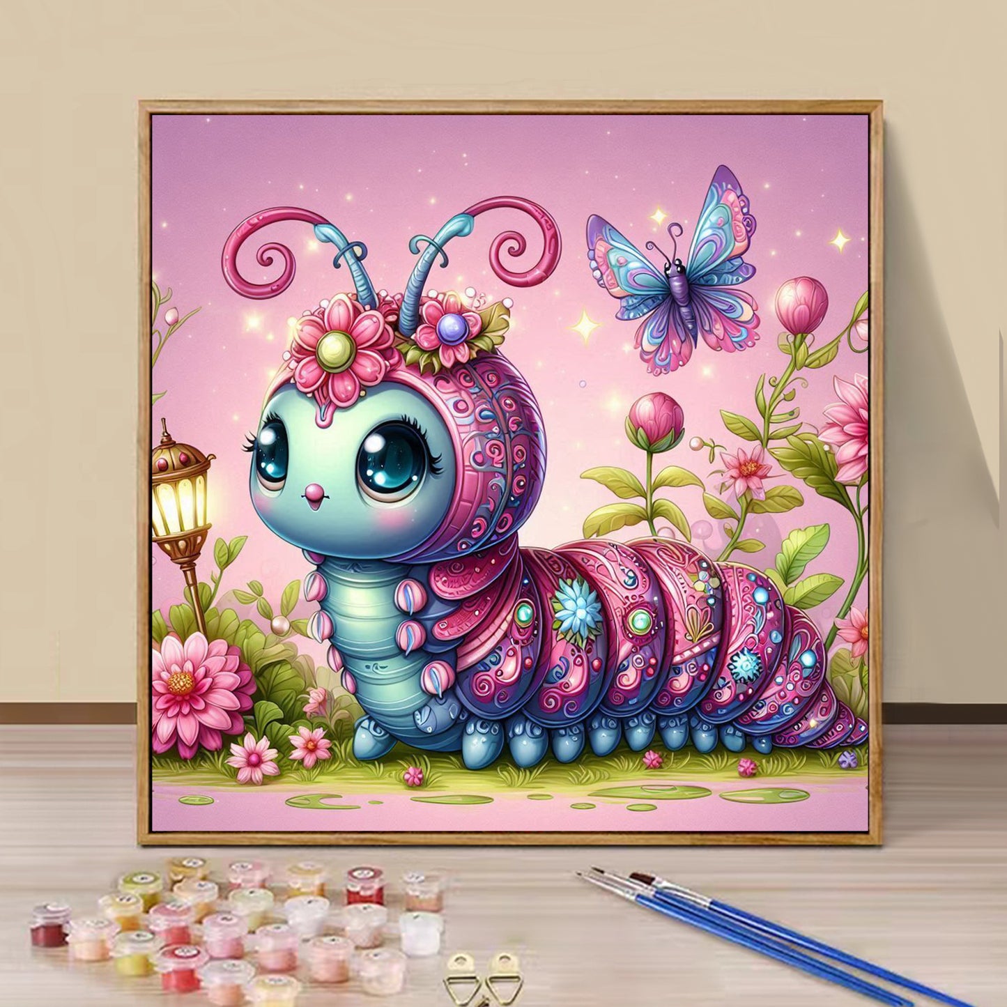 Caterpillar- Paint by Numbers -40x40cm