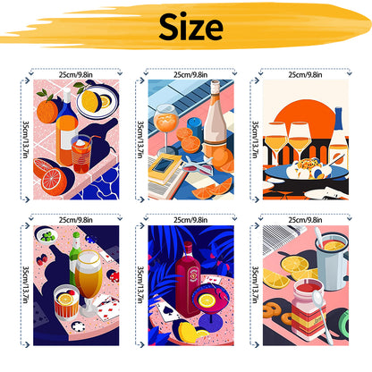 Drink - Paint by Numbers -25x35cm/6pcs
