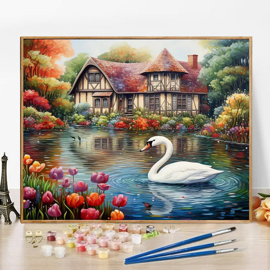 Swan  - Paint by Numbers -40x50cm