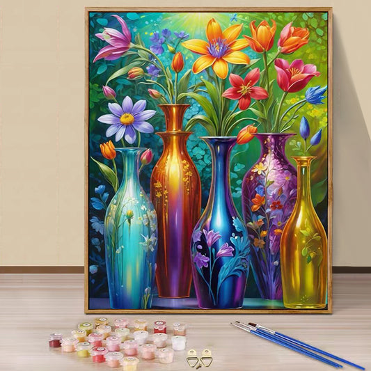 Flower Vase - Painting with Numbers -40x50cm