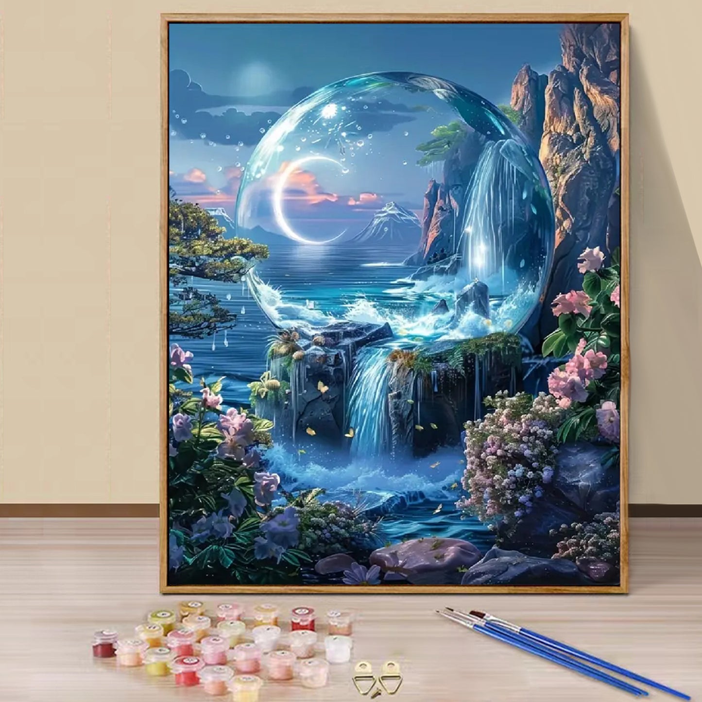 Moon Waterfall - Paint by Numbers -40x50cm