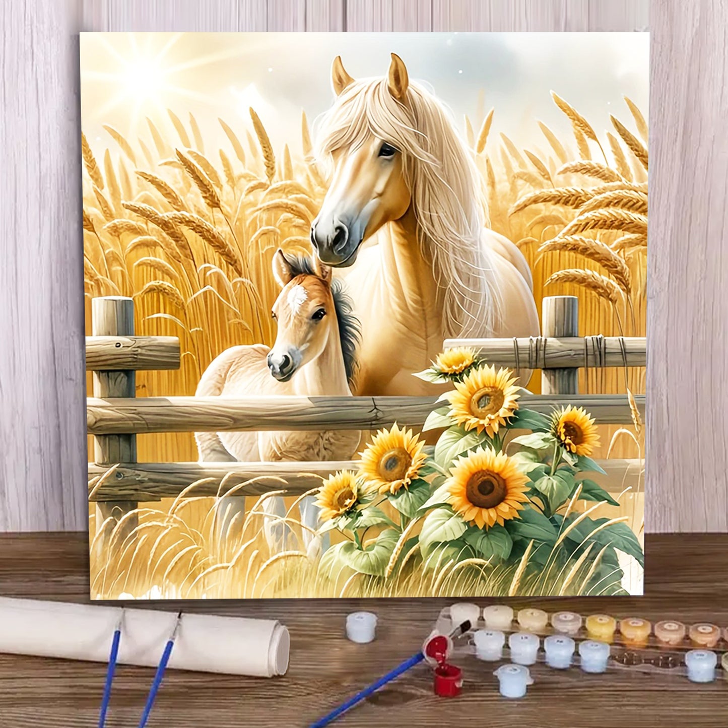 Horse- Paint by Numbers -40x40cm