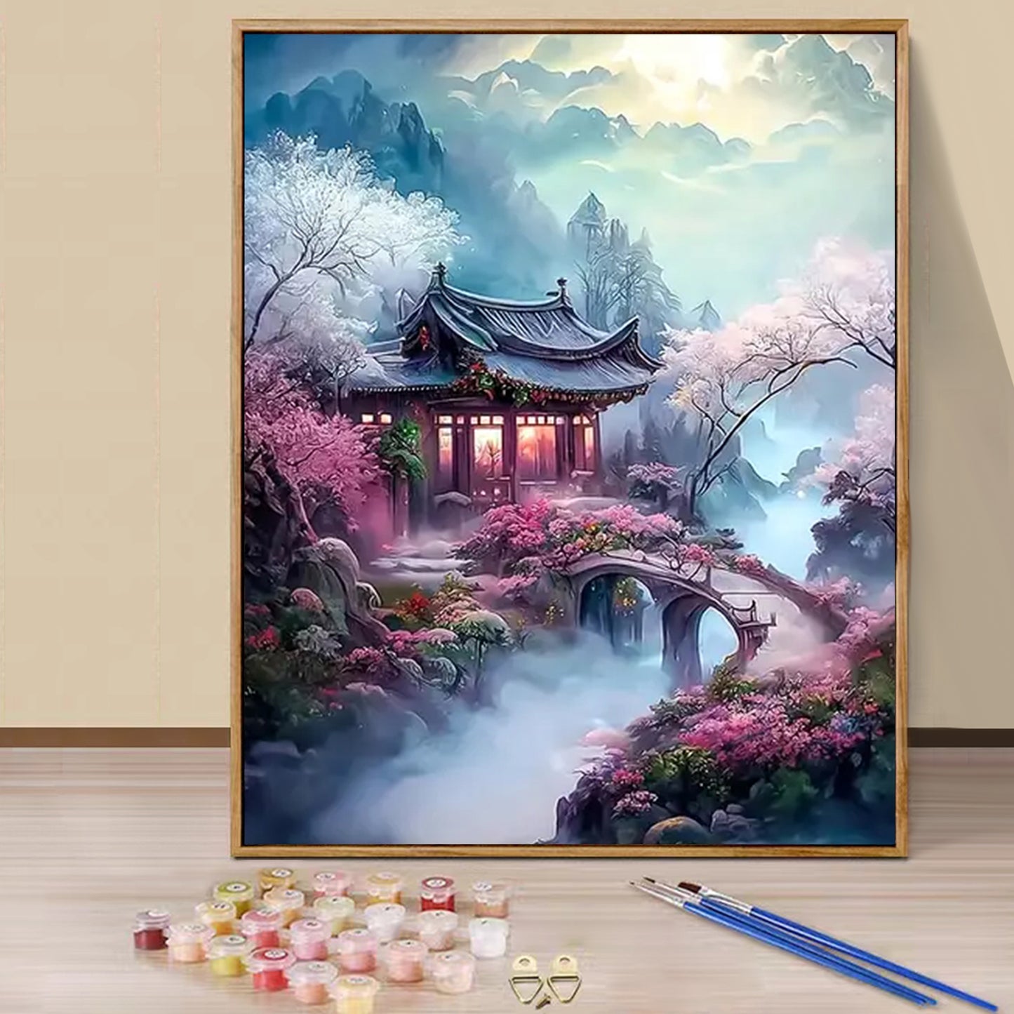 Pavilion in the Mountains- Paint by Numbers -40x50cm