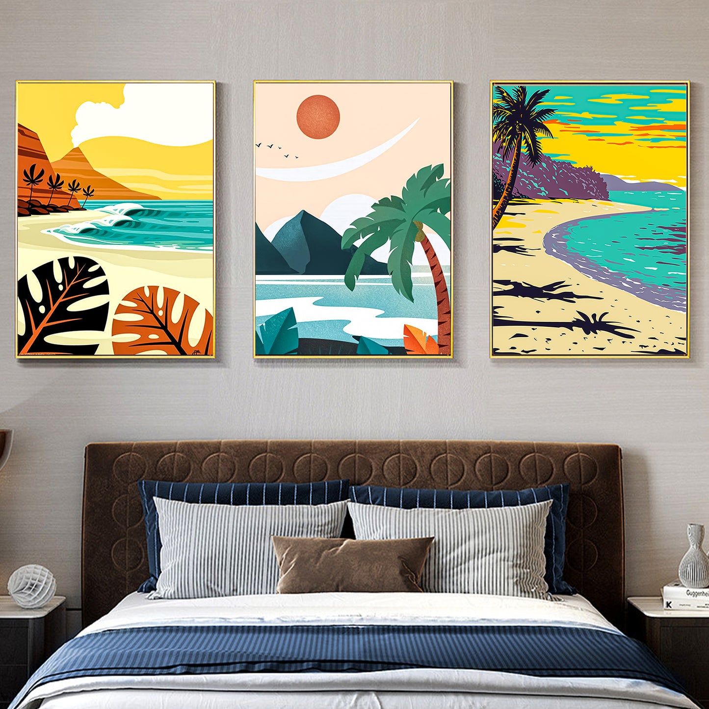 Seaside - Painting with Numbers -20x30cm -6 pack