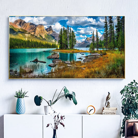 Mountain - Full Round Diamond Painting - 70x40cm