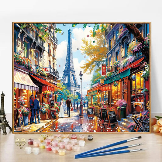 Eiffel Tower - Paint by Numbers -50x40cm
