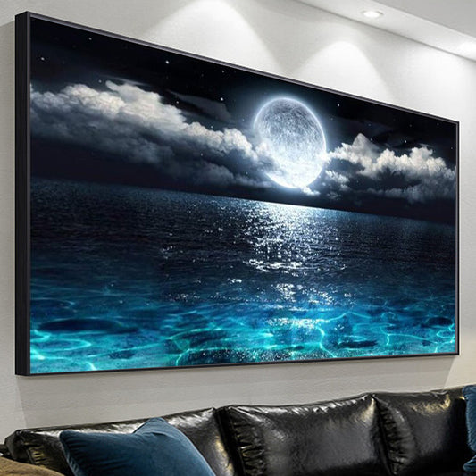 Moon- Full Round Diamond Painting - 70x40cm