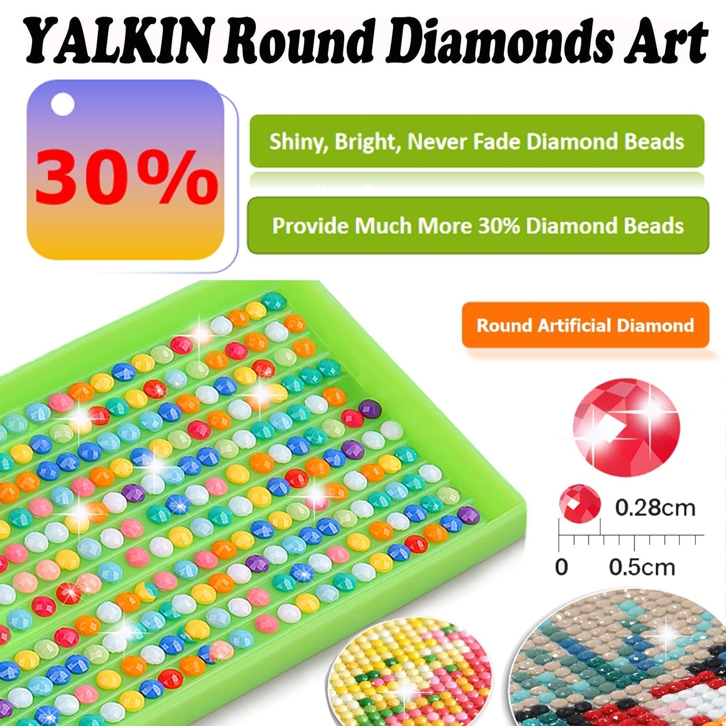 Animal - Full Round Diamond Painting Kits - 30x60cm