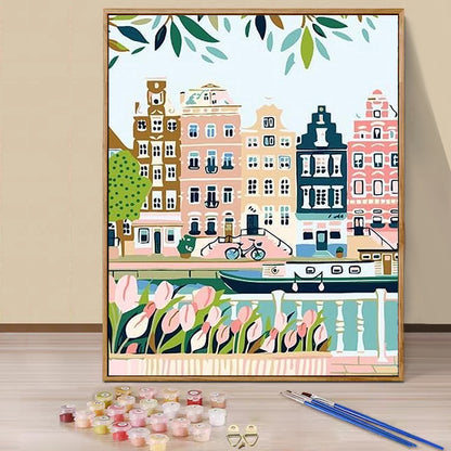 Riverside view - Paint by Numbers -25x35cm