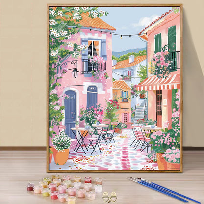 Pink House - Paint by Numbers -40x50cm