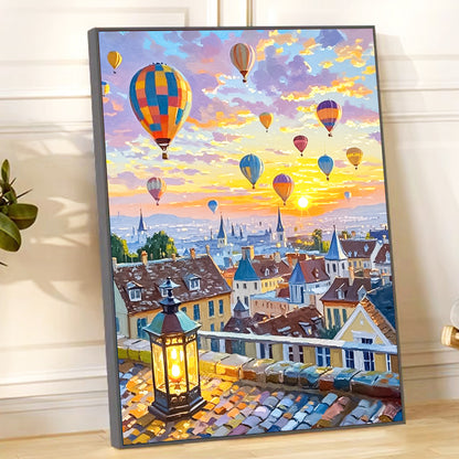 Hot Air Balloon - Full Round Diamond Painting - 30x40cm