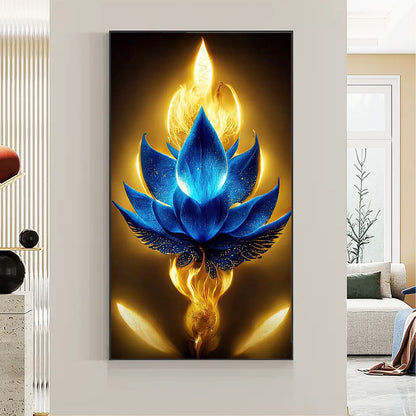 Lotus Flower - Full Round Diamond Painting - 70x40cm