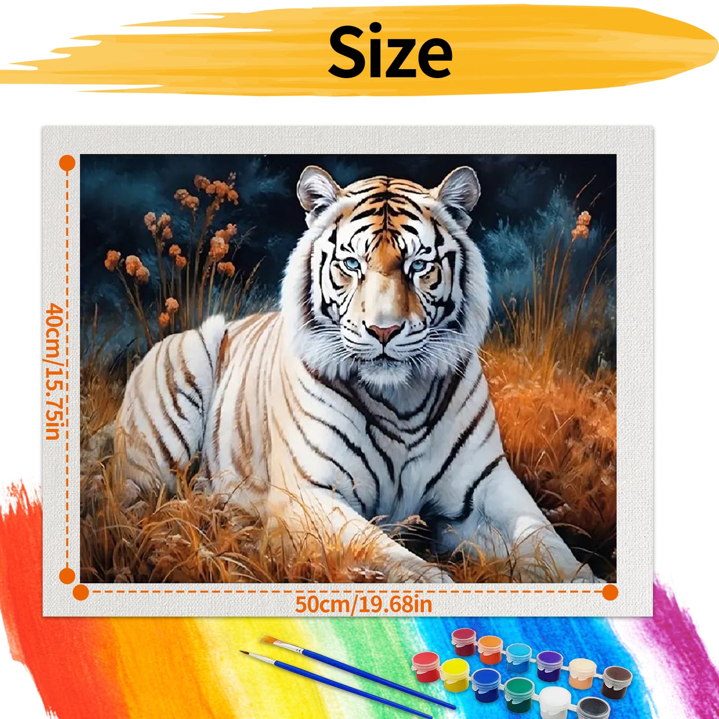 Tiger - Paint by Numbers -50x40cm