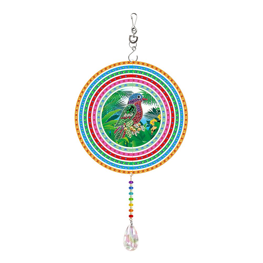 Diamond Painting Double-sided Hanging Rotatable Crystal Wind Chime Kit