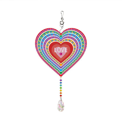 Diamond Painting Double-sided Hanging Rotatable Crystal Wind Chime Kit