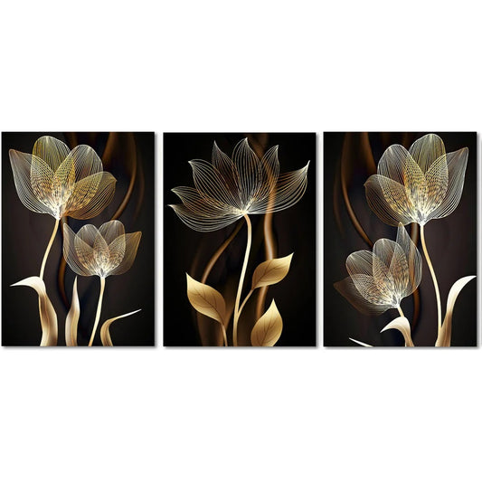 Lotus Flowers - Full Round Diamond Painting - 30x40cm / 3pack