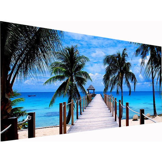 Palm Tree Resort - Full Round Diamond Painting - 90x40cm
