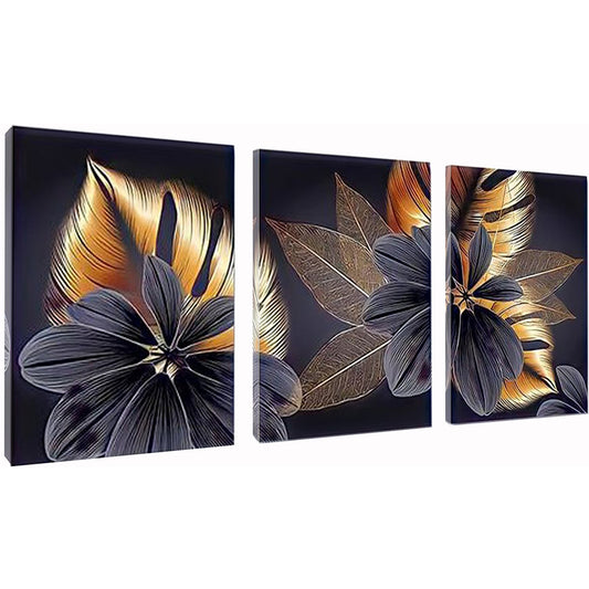 Abstracr Flower - Full Round Diamond Painting - 11.8x15.7in （3 pack）