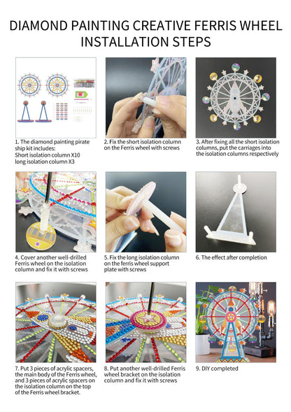 Double-sided Diamond Painting Acrylic Ferris Wheel Art Kits