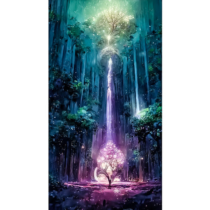 Tree Forest- Full Round Diamond Painting - 70x40cm