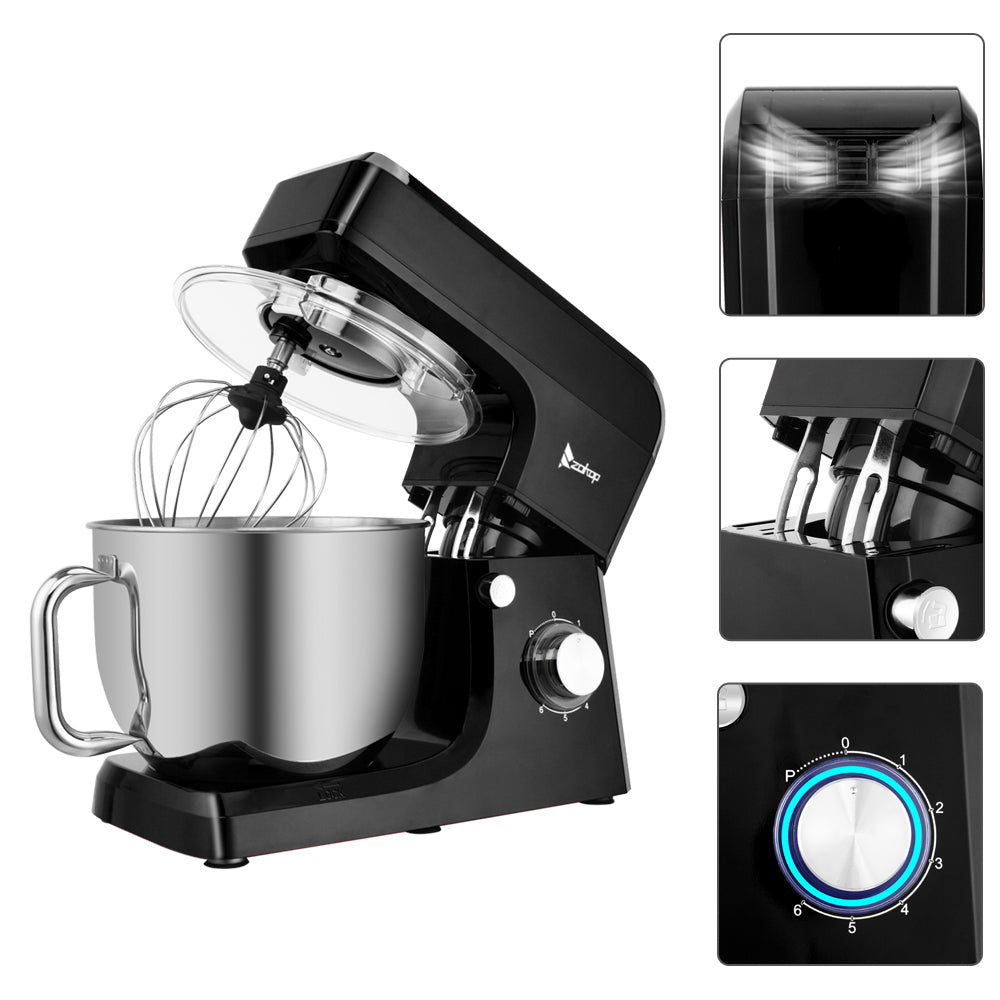 Chef Machine 7L 660W Mixing Pot With Handle Black  ZK-1511