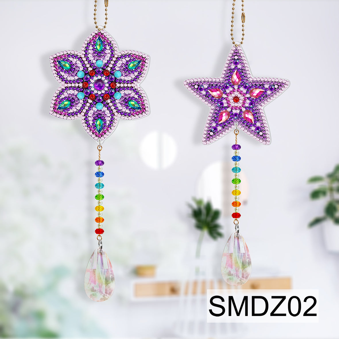 2pcs Special Shaped Crystal Wind Chimes