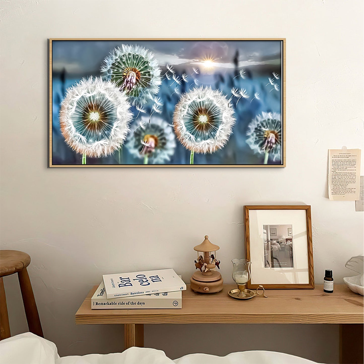 Dandelion Flower - Full Round Diamond Painting - 70x40cm